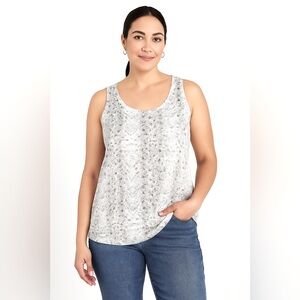 Reitmans tank top reversible snake print top large women's shirt